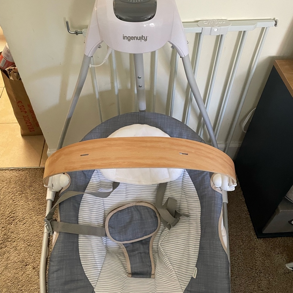 Ingenuity Baby Swing in Gray and White